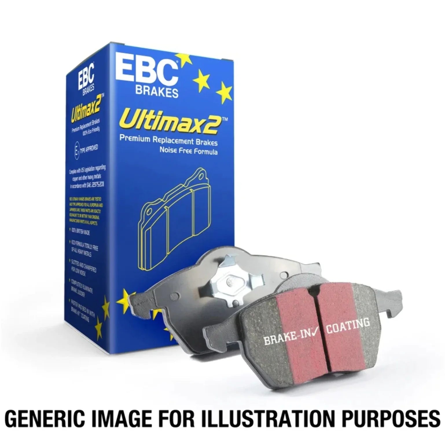 EBC 13-15 Acura ILX 1.5 Hybrid Ultimax2 Front Brake Pads Fits select: 2012-2021 HONDA CIVIC, 2012-2016 HONDA CR-V
