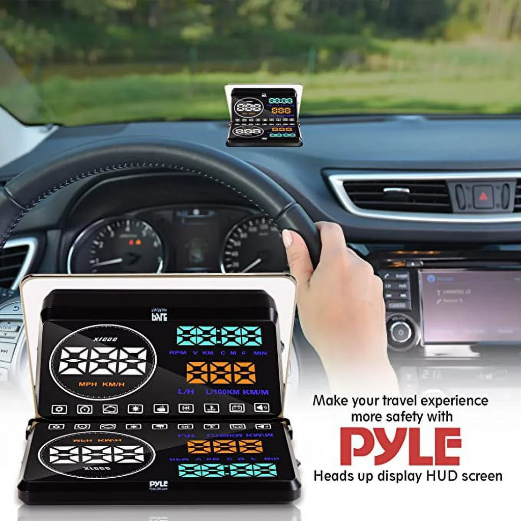 Pyle 5.5" Car Head-Up Windshield Monitor Screen Projector Vehicle Speed & Diagnostic Monitor System