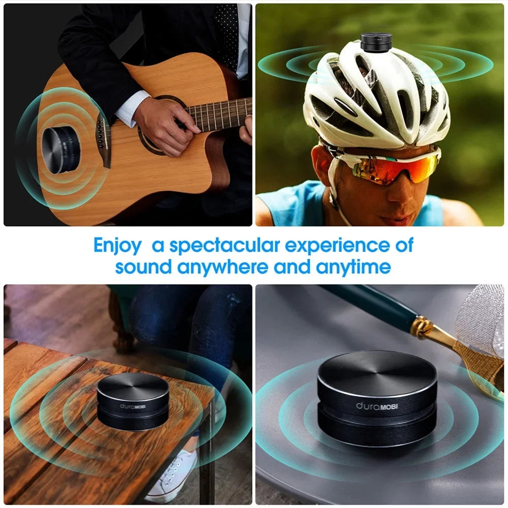 Wirelessly BT Speaker Bone Conduction Speakers Mini Portable Loud Stereo Sound Built-in Mic Sound Box Red