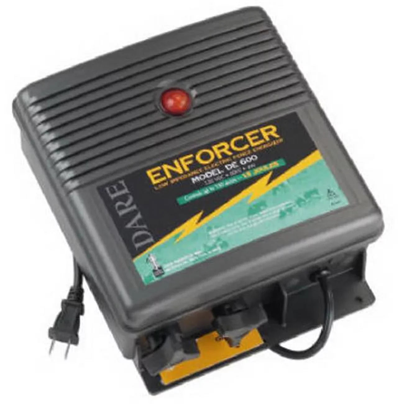 Dare Products DE 600 110 Volts Plug In Fence Energizer, Low Impedance - 1.5 Joule Output