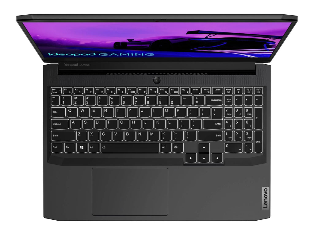 IdeaPad Gaming 3 15ACH6 82K2 - 180-degree hinge design - AMD Ryzen 5 - 5600H / up to 4.2 GHz - Win 10 Home 64-bit - GF RTX 3060 - 8 GB RAM - 512 GB SSD NVMe - 15.6" IPS 1920 x 1080 (Full HD) @ 120 Hz - 802.11a/b/g/n/ac/ax - shadow Jet - kbd