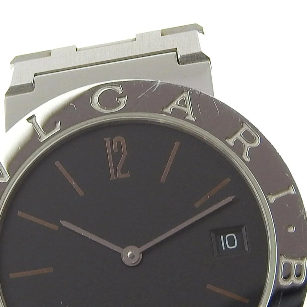 Pre-Owned Bvari BVARI Watch BB33SS Stainless Steel Quartz Analog Display Jet Dial Buari Men's I220823033 (Fair)