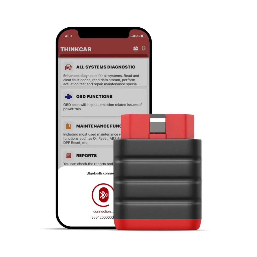 THINKCAR Bluetooth OBD2 Scanner Diagnostic Tool, OE Full-System Car Scanner for iOS & Android, Check Engine Light Fault Code Reader & Scan Tool for All 1996 & Newer Vehicles - THINKDIAG MINI