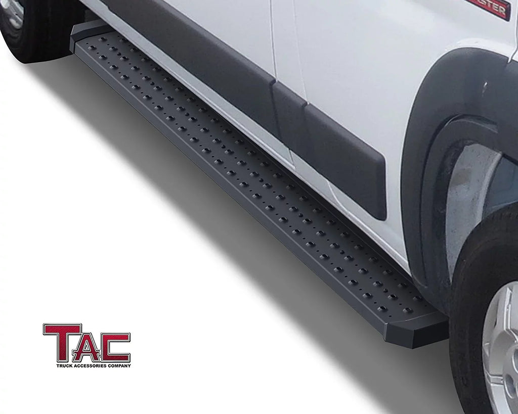 TAC 6.5” Running Boards Fit 2014-2024 Dodge Promaster Van 136”/159” Wheel Base (Full Size) Utility Dark Side Step Nerf Bars Side Bars Step Rails Off Road Exterior Accessories 2pcs