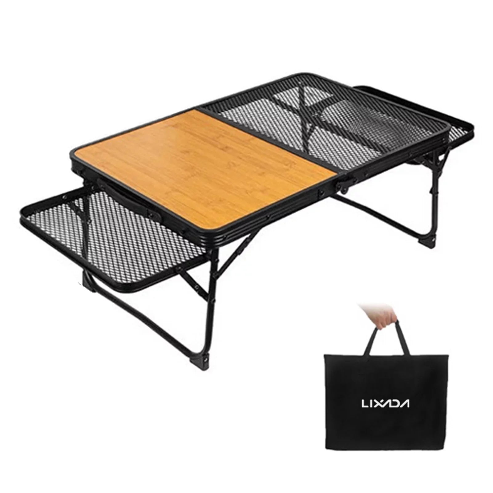 Lixada Folding Camping Table Mass Picnic Cooking Station for Convenient Food Prep