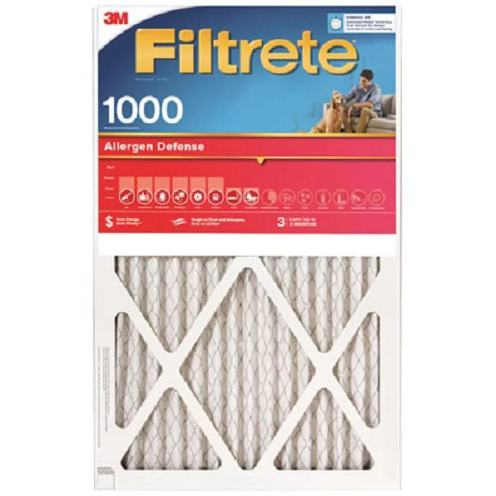 3M 9800-4 16" x 20" x 1" Red MPR 1000 Filtrete 3 Month Disposable Pleated Air Filter - Quantity of 4