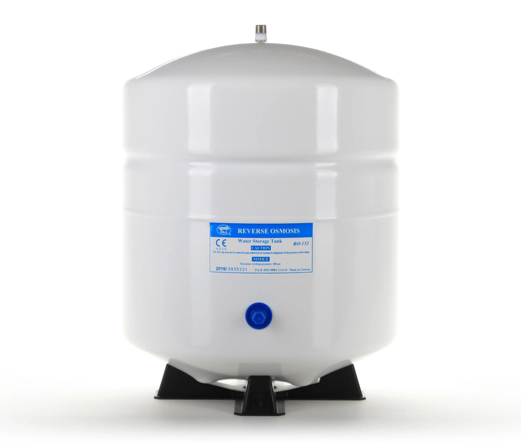 Hydronix RO-132-W14 Stainless Steel 4.5 Gallon Reverse Osmosis Storage Water Tank - White, 1/4" Port