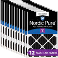 12x24x2 Pure Carbon Pleated Odor Reduction Merv 8 Furnace Filters 12 Pack
