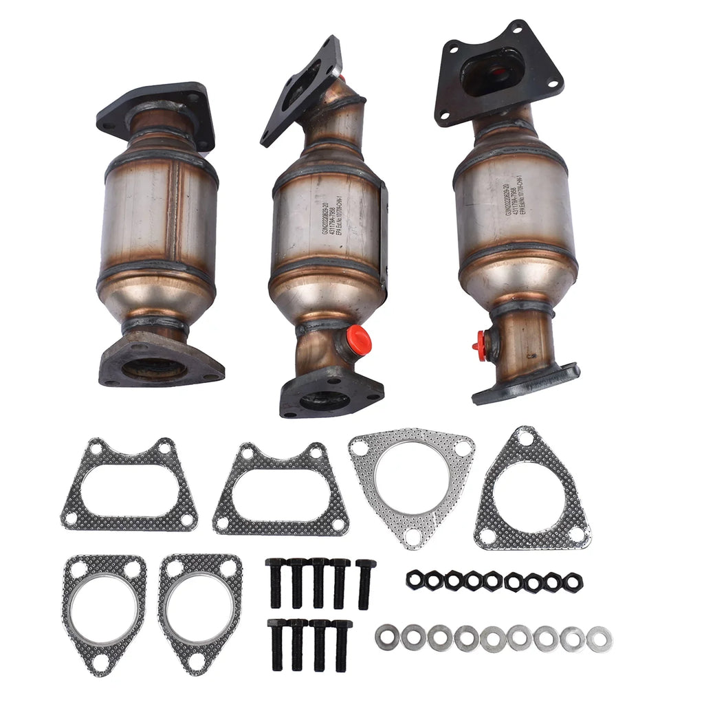 GELUOXI Catalytic Converters Set Replacement for 2005-2008 Honda Pilot 3.5L 45106-45107-45108