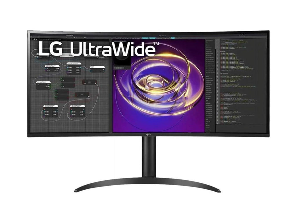 Ultrawide 34BP85CN-B 34" UW-QHD Curved Screen Edge LED Gaming LCD Monitor - 21:9 - Glossy Jet Jet Hairline, Textured Ebony - 34" Class - In-plane Switching (IPS) Technology - 3440 x