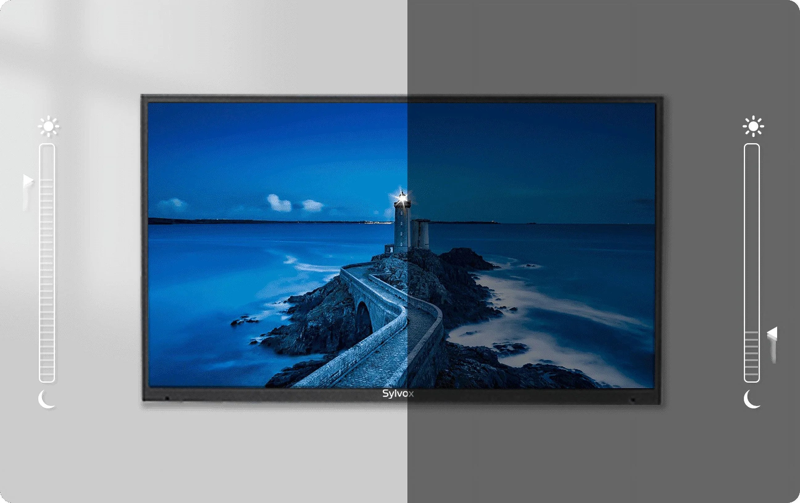 Restored SYLVOX Outdoor TV, 55" Full Sun Outdoor Smart TV, 2000nits 4K UHD High Brightness, IP55 Waterproof Outside Television Built-in APP, Support WiFi Bluetooth Pool Series (Refurbished)