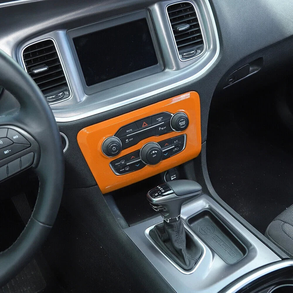 Teledu 17x Orange Set Center Console Dash Panel Cover Trim Kit