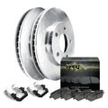 Hart Brakes Front Brakes and Rotors Kit |Front Brake Pads| Brake Rotors and Pads| Ceramic Brake Pads and Rotors |fits 2017-2018 Nissan X-Trail, 2017-2019 Nissan Qashqai, 2018-2020 Nissan Rogue