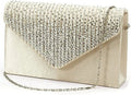 U-Story Women's Rhinestone Satin Frosted Evening Wedding Clutch Bag Handbag Purse