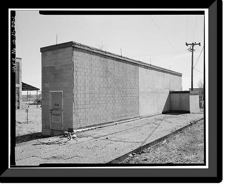 Historic Framed Print, Rocky Mountain Arsenal, Sarin Storage Building, 3320 feet South of Ninth Avenue; 30 feet East of R, Commerce City, Adams County, CO, 17-7/8" x 21-7/8"