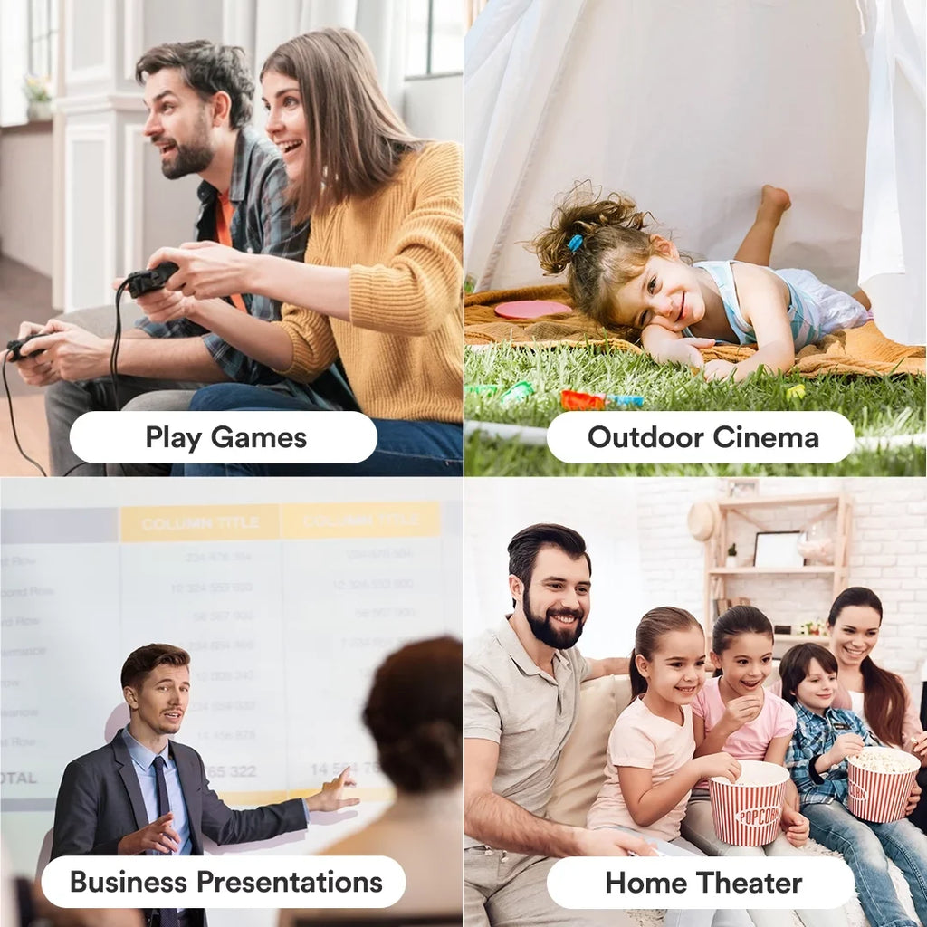 Core Innovations CJR600 150" LCD Home Theater Projector (White)