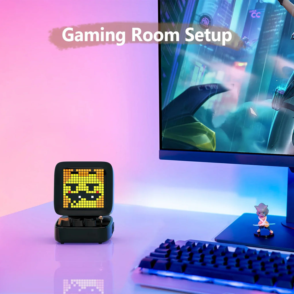Divoom Ditoo Plus Pixel Art Blutooth Speaker, 10W, Dark