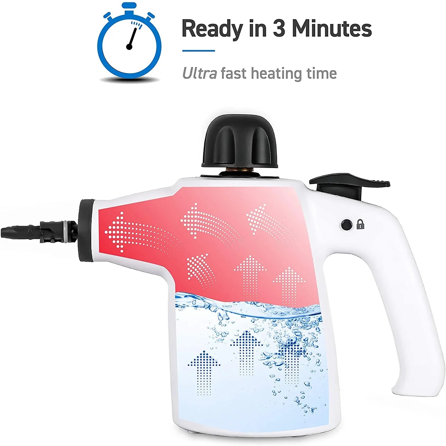 Handheld Steam Cleaner, 9-Piece Accessory Set, White, Steamer For Cleaning, Couch Cleaner, Steam Cleaner Carpet And Upholstery