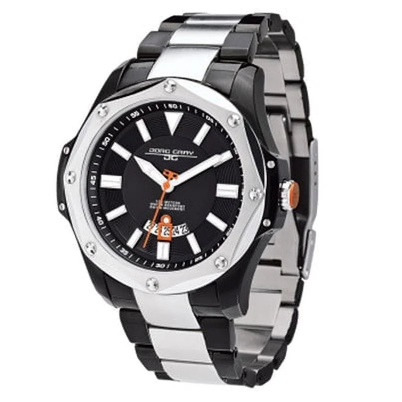 JG5600-21 Men's Watch Chronograph Dark Dial With Integrated Dark Silicone Strap