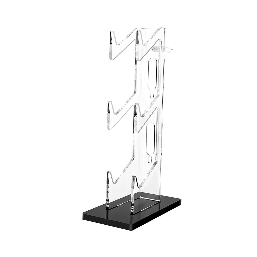 3 Tier Controller Bracket Gadget Non Slip Mat Durable Transparent Decoration Acrylic Headset Hanger for Game Desk Controller Accessories PS5 Dark