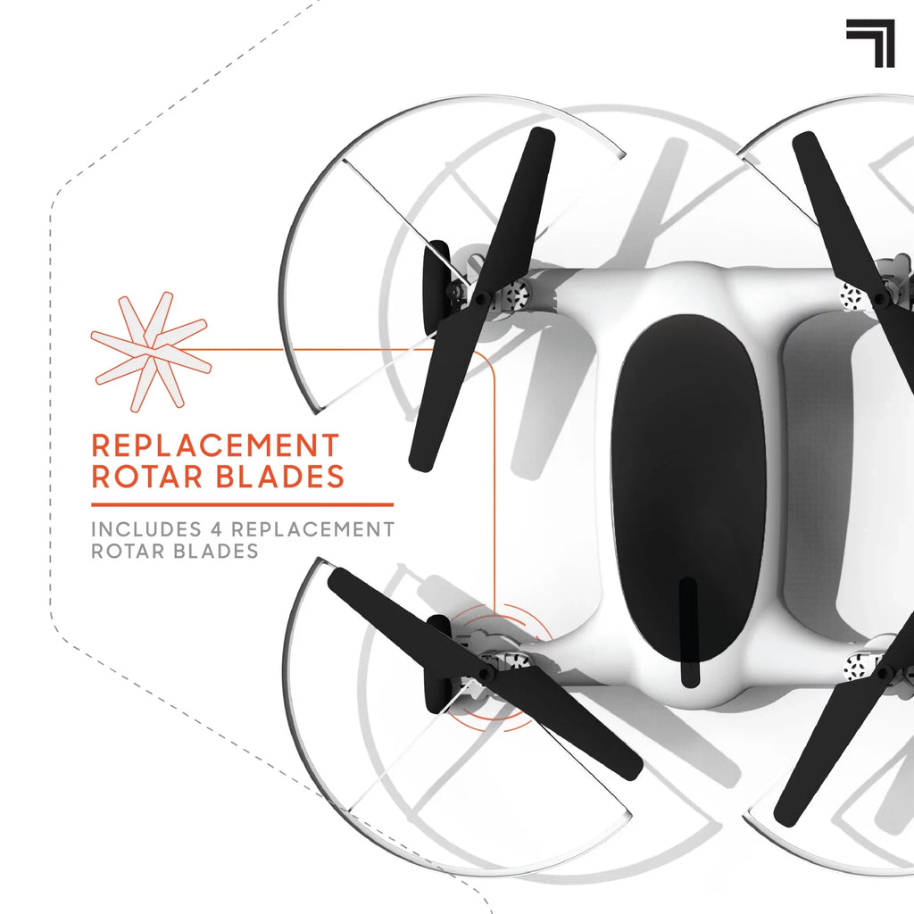 SHARPER IMAGE Rechargeable Dual Function Fly + Drive Drone RC, 250ft Long Range Control and 215ft Max Altitude, 5in