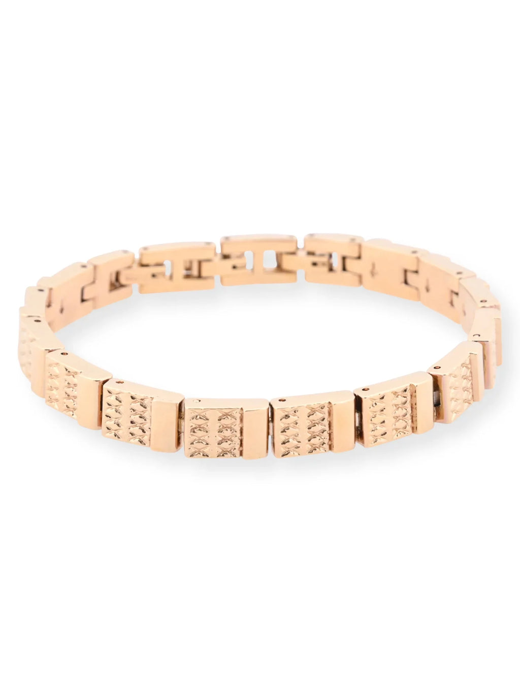 Ein Adult Female Watch and Bracelet Set in Gold with Czech Stones and MOP Dial (EG180011ST)