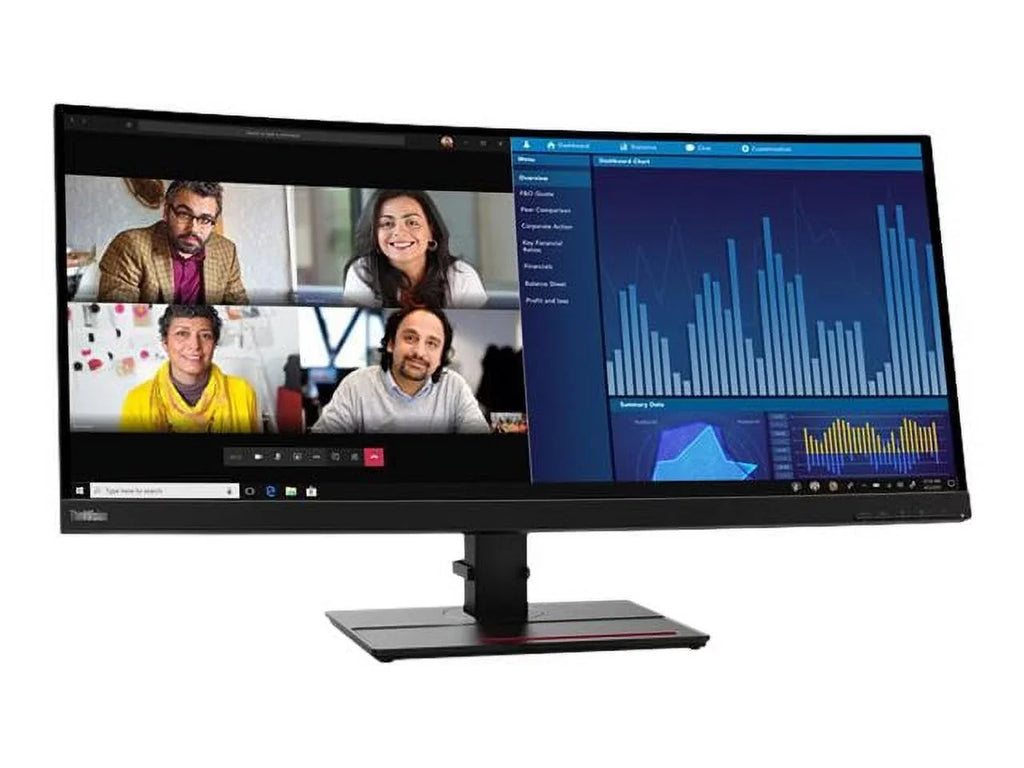 ThinkVision P34w-20 34" Class UW-QHD Curved Screen LCD Monitor, 21:9, Raven Dark