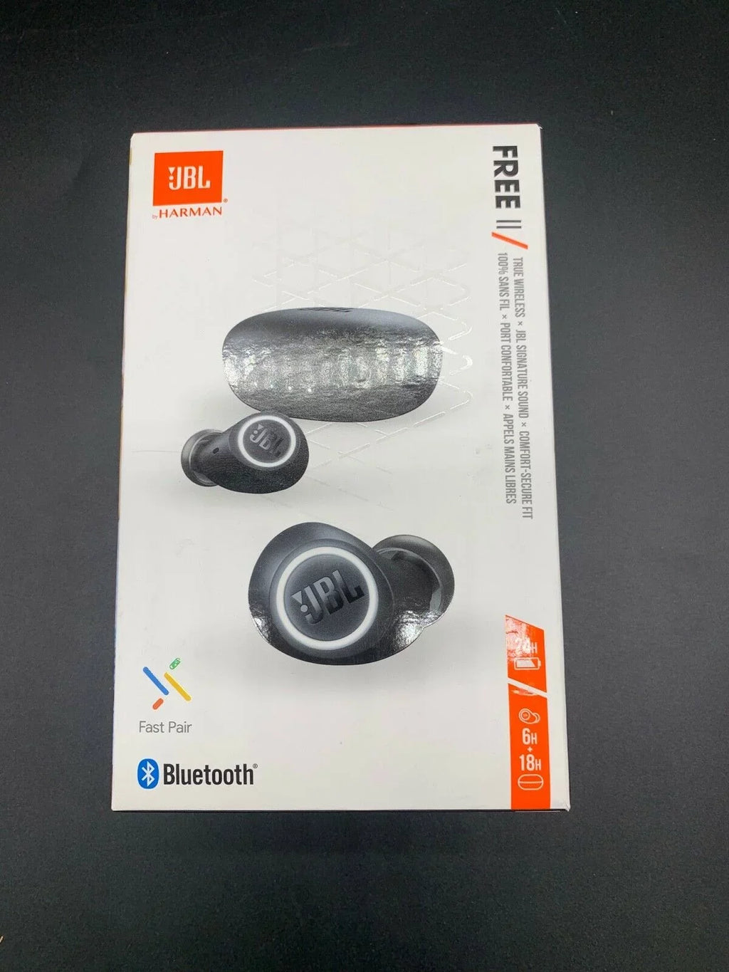 Restored JBL JBLFREEIITWSBLKAM Free II In-Ear Bluetooth Truly Wireless Headphones - Ebony (Refurbished)