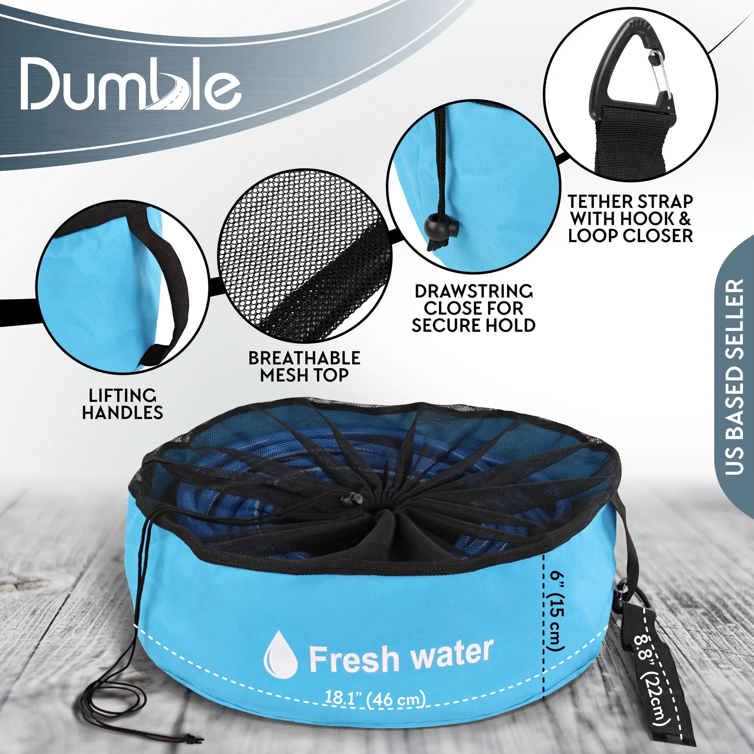 Dumble RV Sewer Hose Storage Bag 3pc Water Electrical Cord Organizer Camper Bags