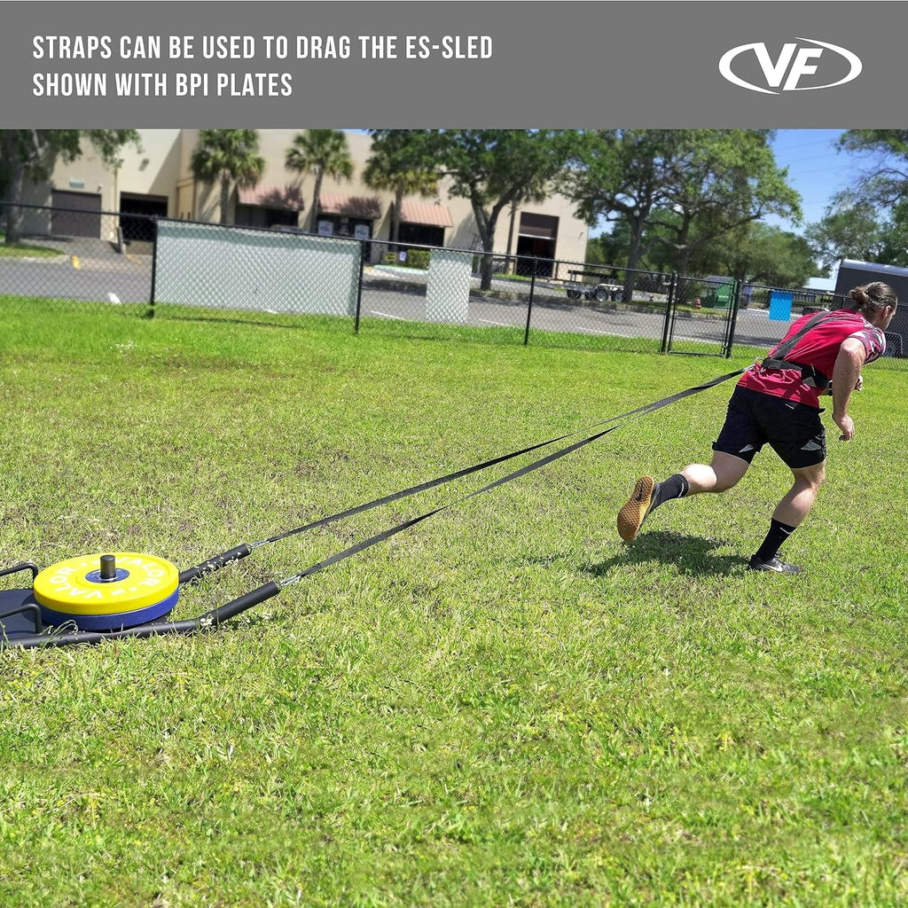 Valor Fitness ES-SLED Agility Sled with Harness & Straps (Push, Pull, and Drag Sled)