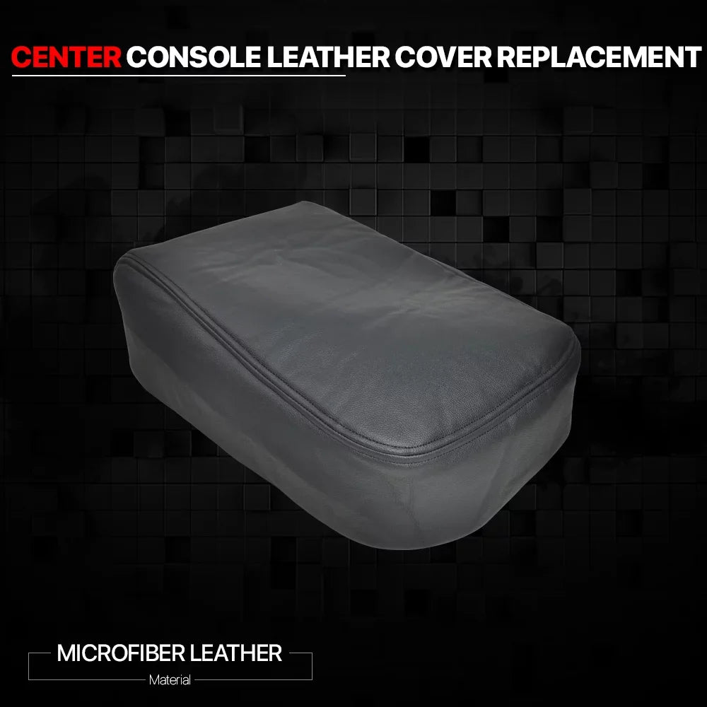 Dark Center Console Arm Rest Lid Leather Cover Kit for 07-14 Silverado/Sierra Fits select: 2007-2014 CHEVROLET SILVERADO, 2007-2014 CHEVROLET TAHOE