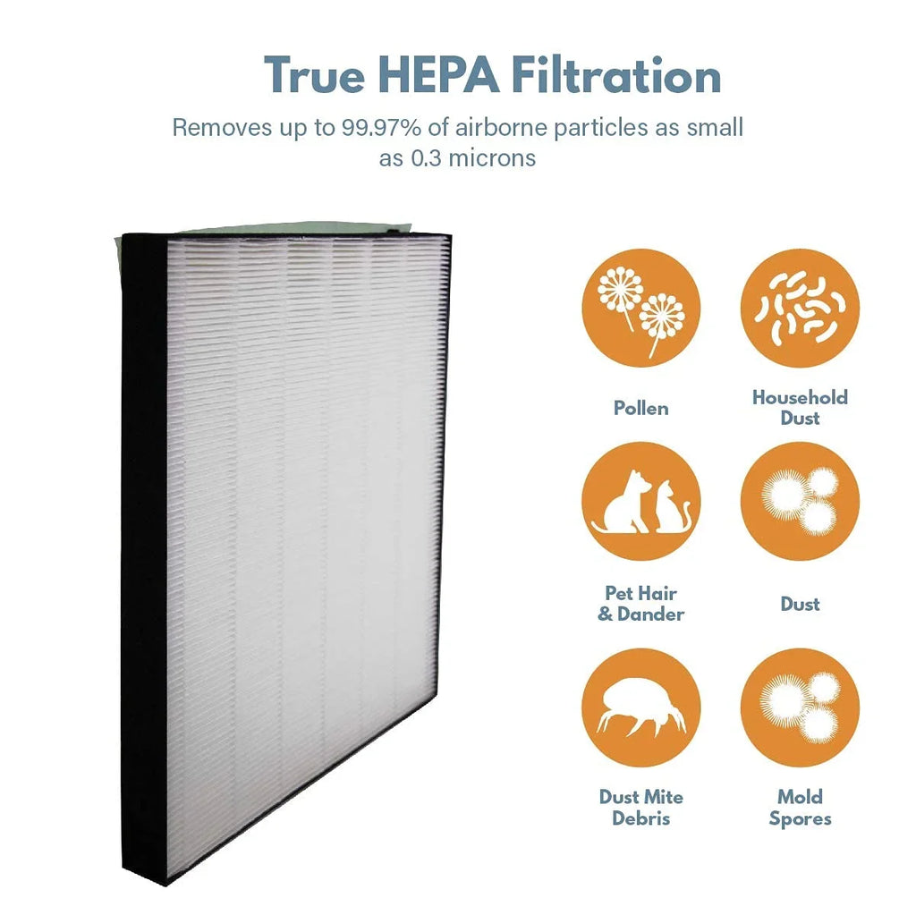 Filter-Monster True HEPA Replacement Compatible with Bissell 2521 Filter for air400 Air Purifiers, 3 Pack