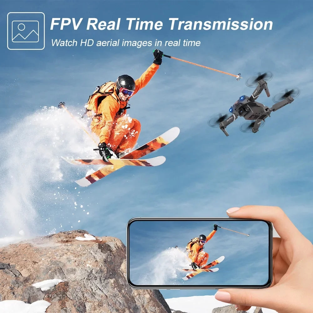 KROV Drone with 4K Dual Camera for Adults and Kids, Foldable Mini Drone Beginners Toys with 3 Batteries for boys 8 - 10 years, Toys Gifts for Kids Ages 7 8 9 10 11 12 13 14 Year Old