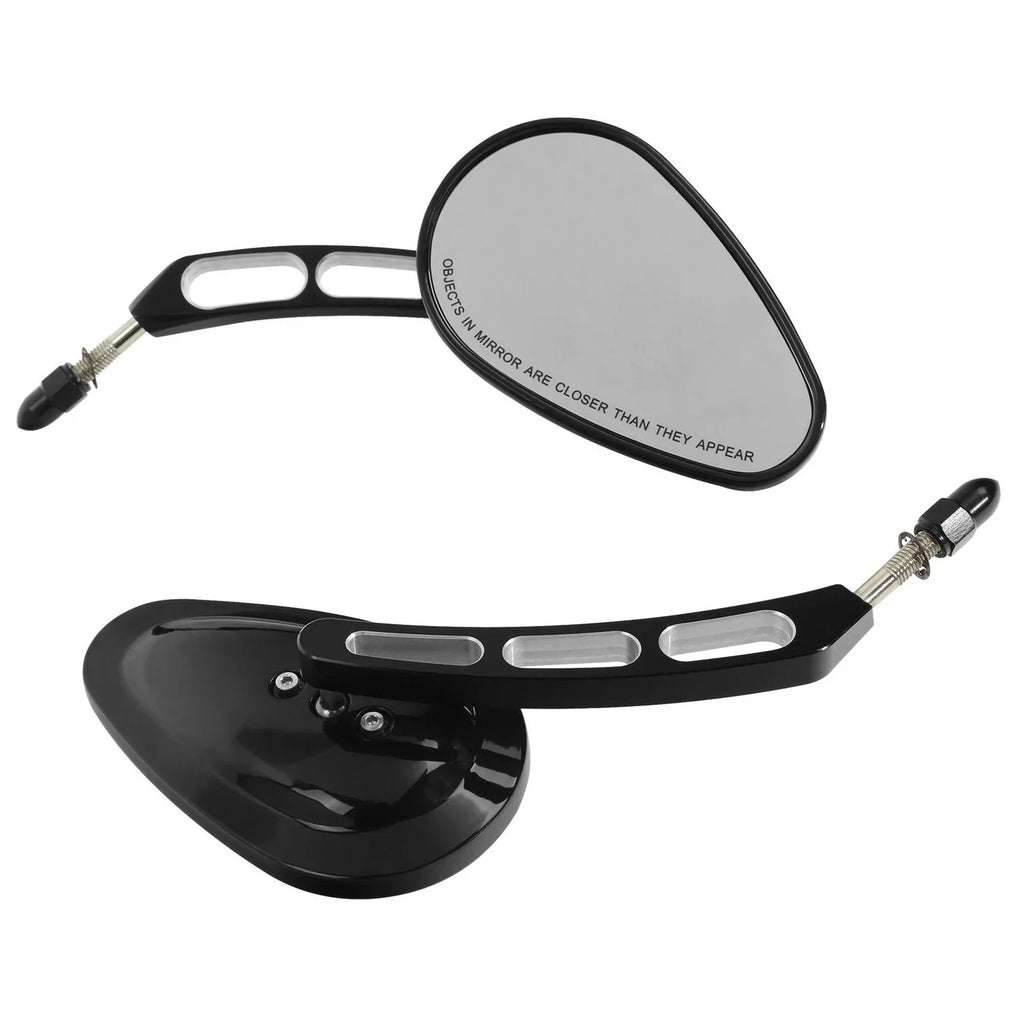 Teledu Dark Rear View Mirrors Harley Softail Deluxe FLSTN Fits 2005-2017 Fits 2016 8mm