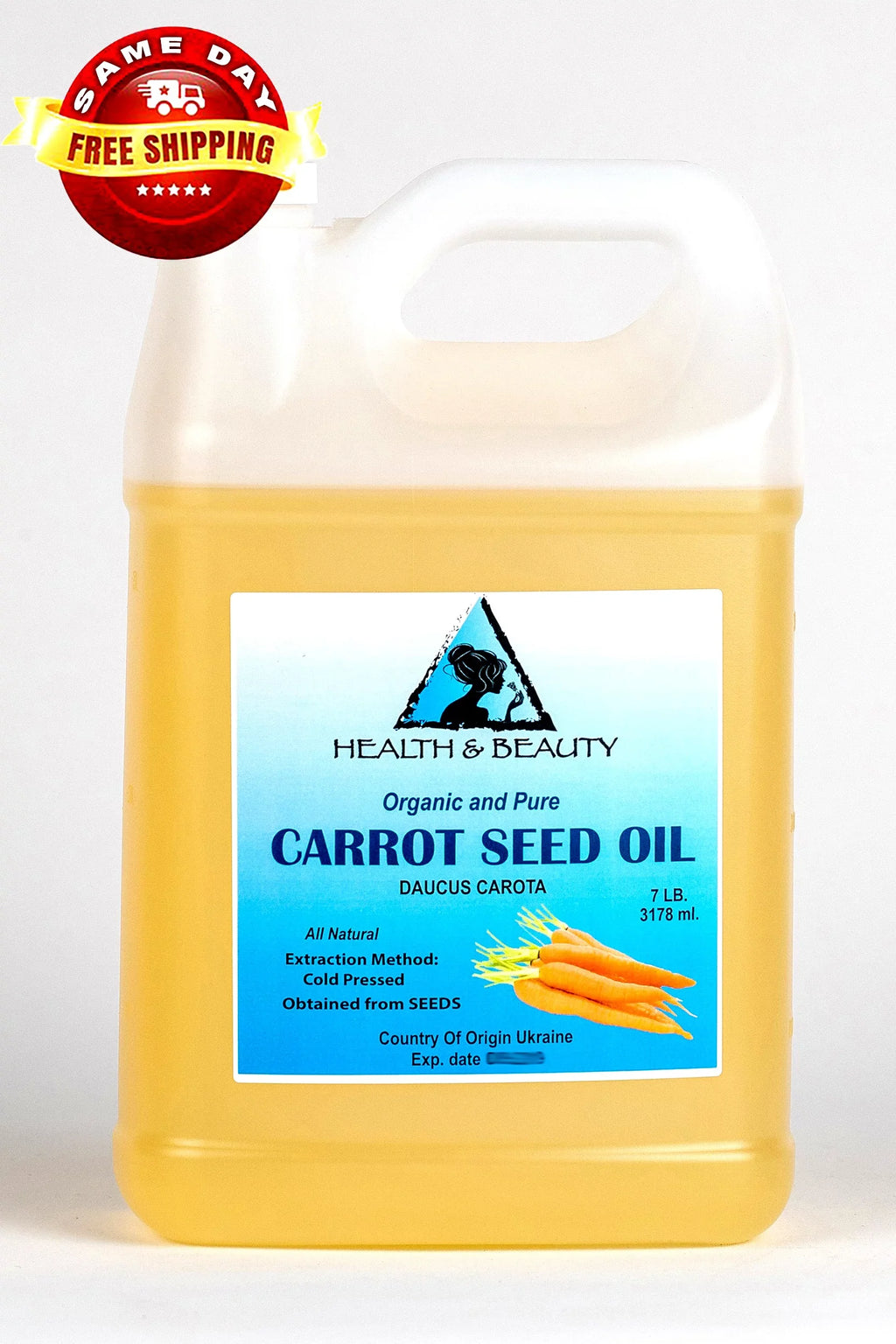 Carrot Seed Oil Organic Carrier Cold Pressed Premium Fresh 100% Pure 7 Lb