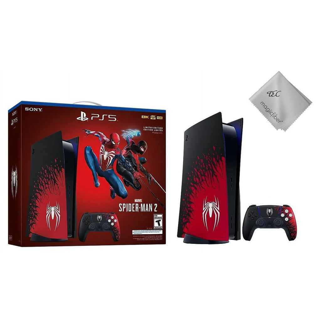 Newest 2024 TEC PlayStation_PS5 Gaming Console(Disc) with Marvel’s Spider-Man 2 Bundle Limited Edition