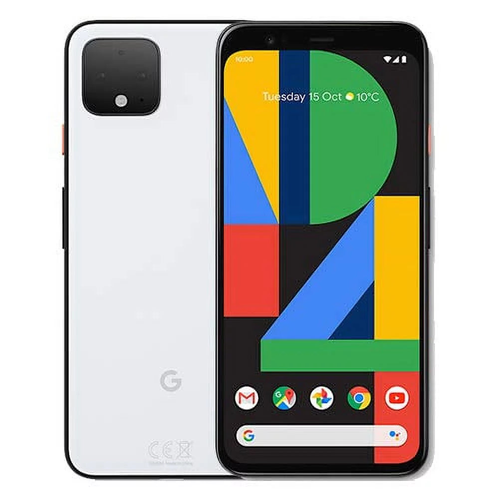 Pixel 4 G020M 128GB 5.7 inch Android (GSM Only, No CDMA) Factory Unlocked 4G/LTE Smartphone - International Version (Clearly White)