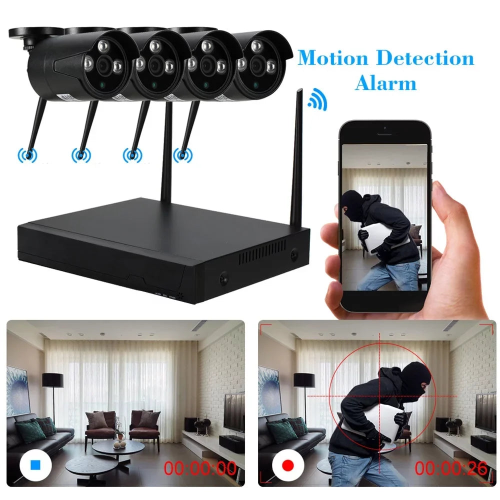 Webcam,Vision Wifi Nvr P2p Ir-cut Vision Webcam Wifi 4ch 1080p Wifi Ip Waterproof Ip Camera Kit With 4pcs 1080p Wifi 1080p Wifi 4pcs 1.0mp Support P2p Wifi Waterproof