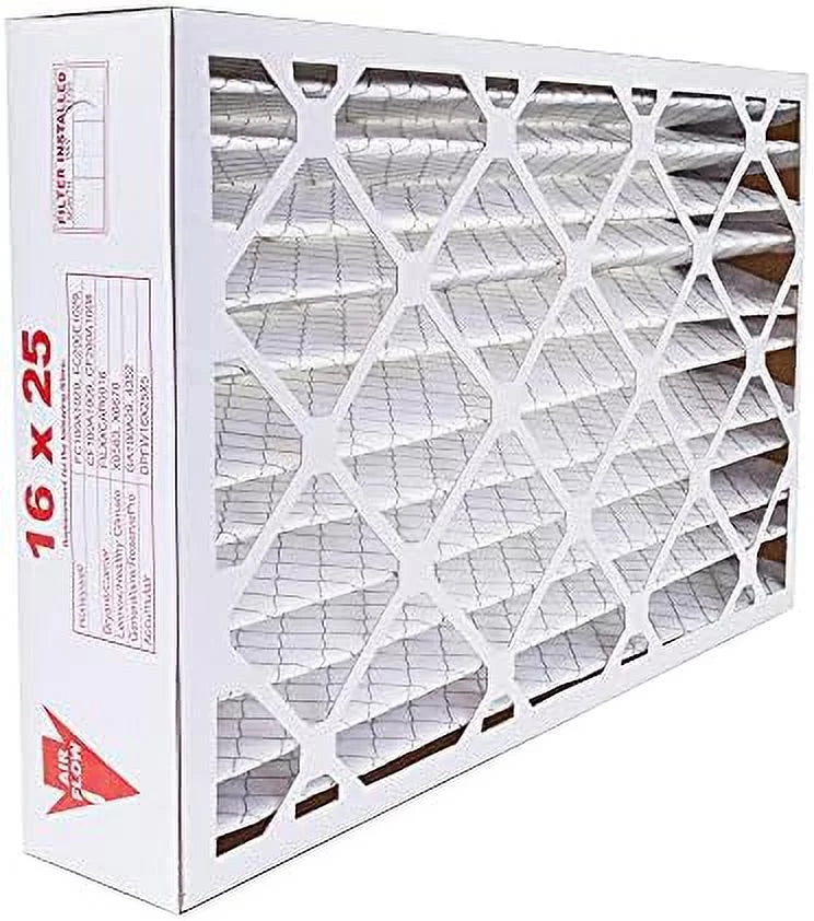 16X25x5 MERV 8 HV Furne Air Filter Replement For FC100A1029 CF200A1008 CF200D1625, Dust 4-Pk, Made In The