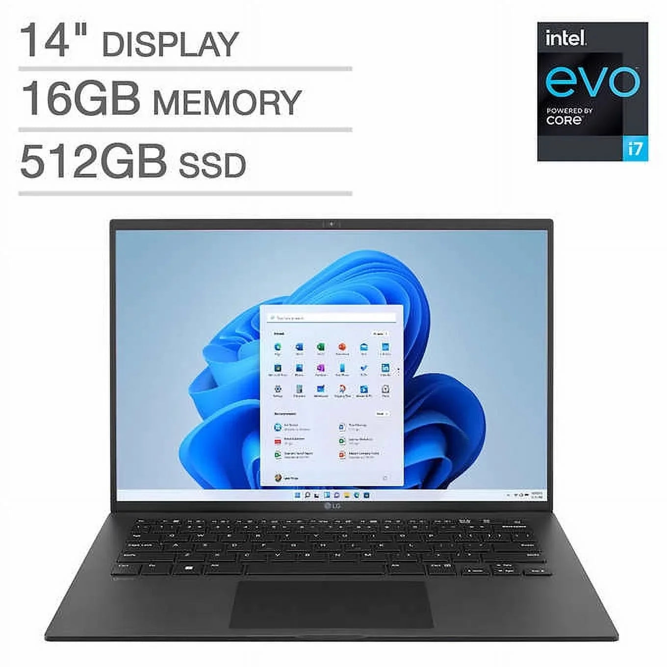 Open Box GRAM 14ZB90Q-G.AAC6U1 14" FHD i7-1260P 16GB 512GB SSD FPR - Dark