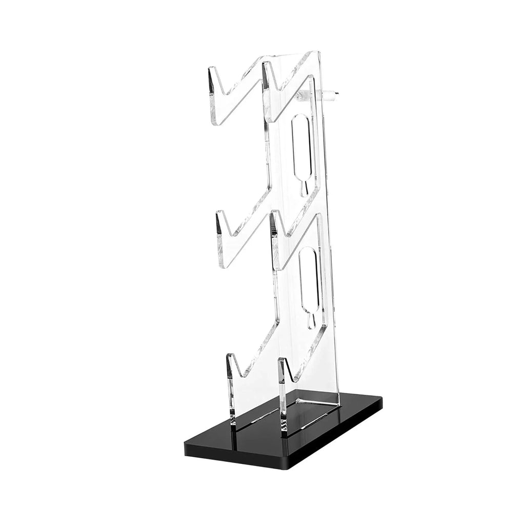 3 Tier Controller Bracket Gadget Non Slip Mat Durable Transparent Decoration Acrylic Headset Hanger for Game Desk Controller Accessories PS5 Dark