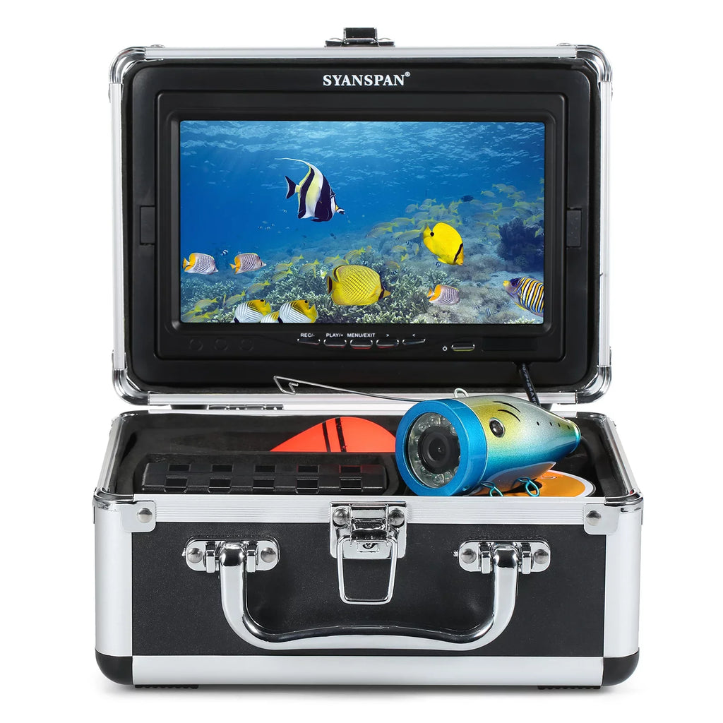 moobody Underwater Fishing Camera Fish Finder with 12LEDs 7Inch/9Inch LCD Display 15M/30M/50M Cable IP68 Waterproof for Sea Lake Boat Ice Fishing