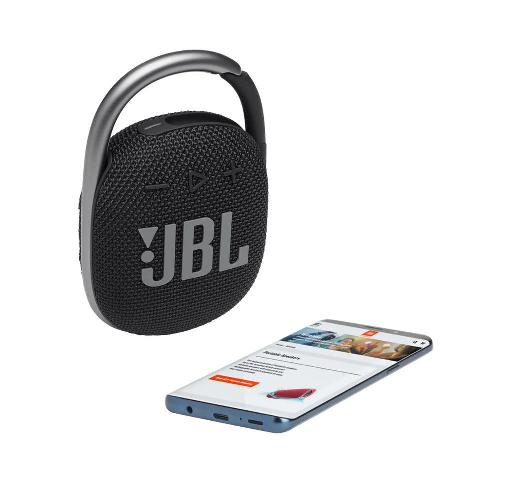 JBL Clip 4 Dark Bluetooth Speaker and divvi Case Kit