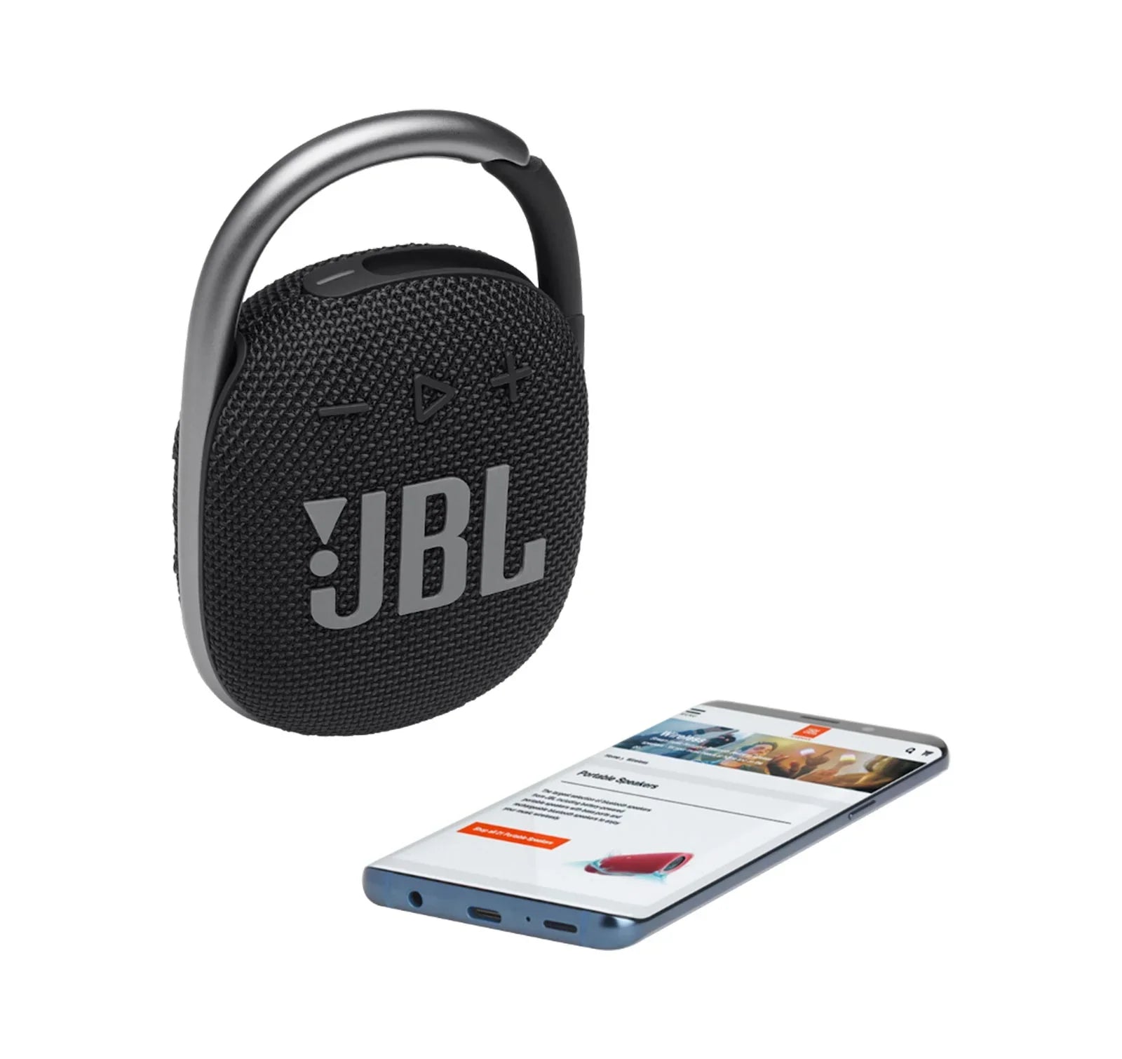 JBL Clip 4 Dark Bluetooth Speaker and divvi Case Kit