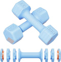 Adjustable Mass Dumbbells Set- A Pair 4lb 6lb 8lb 10lb (2-5lb Each) Free Mass Set for Home Gym Equipment Workouts Strength Training for Women, Men,Teens 3 Colors
