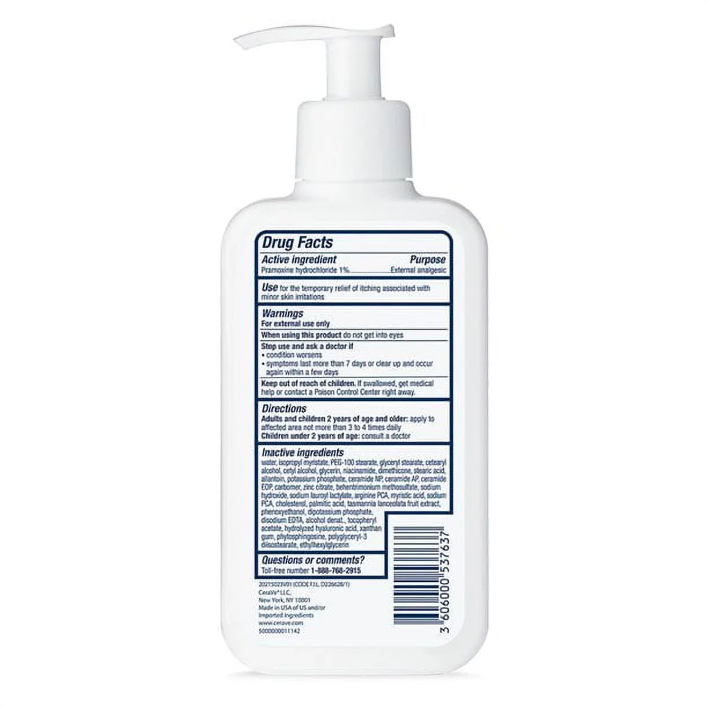 CeraVe Itch Relief Moisturizing Lotion 8 oz (Pack of 3)