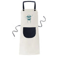 Cyclops Alien Creature Apron Adjustable Bib Cotton Linen BBQ Kitchen Pocket Pinafore