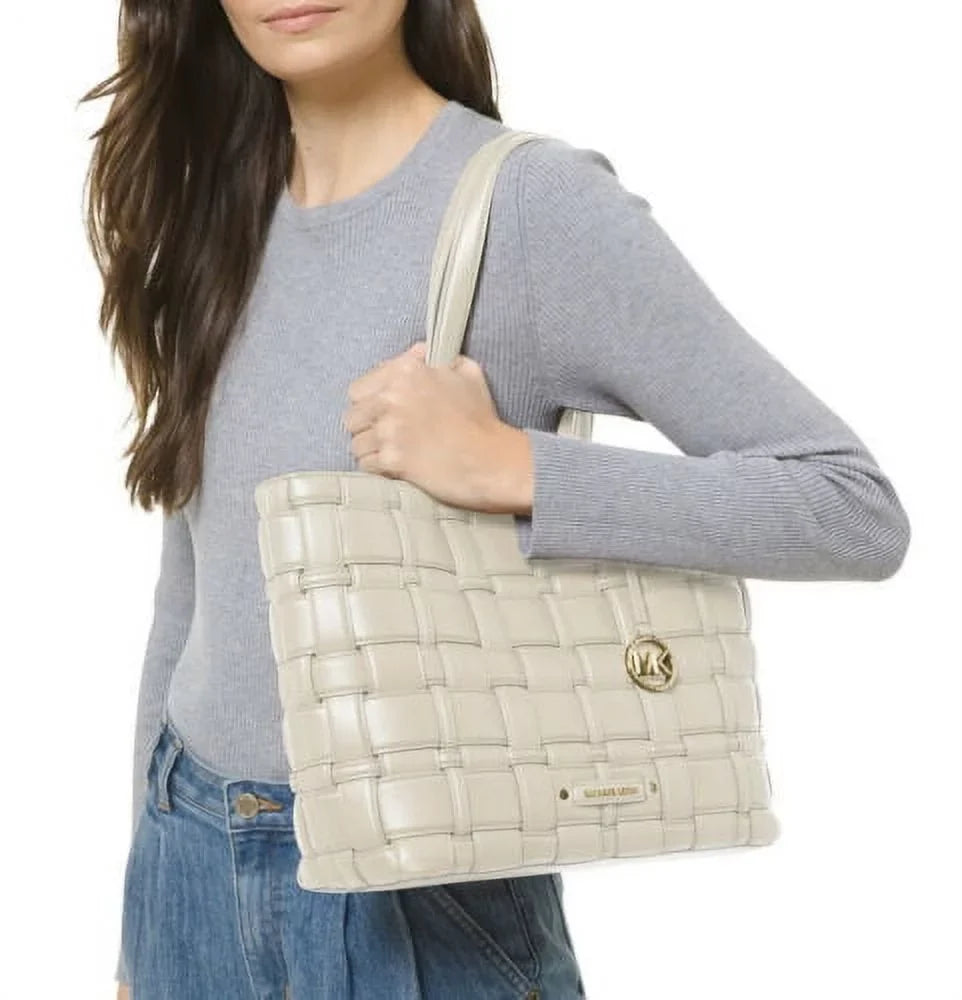 Michael Kors Ivy Medium East/West Tote Light Cream