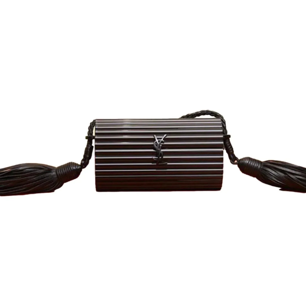 Saint Laurent Ebony Plexiglass Minaudiere Opium Box Bag 5173900