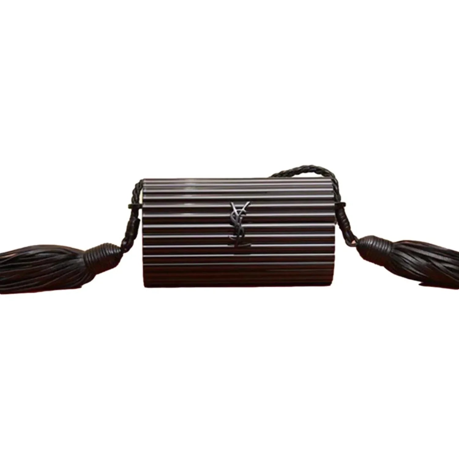 Saint Laurent Ebony Plexiglass Minaudiere Opium Box Bag 5173900